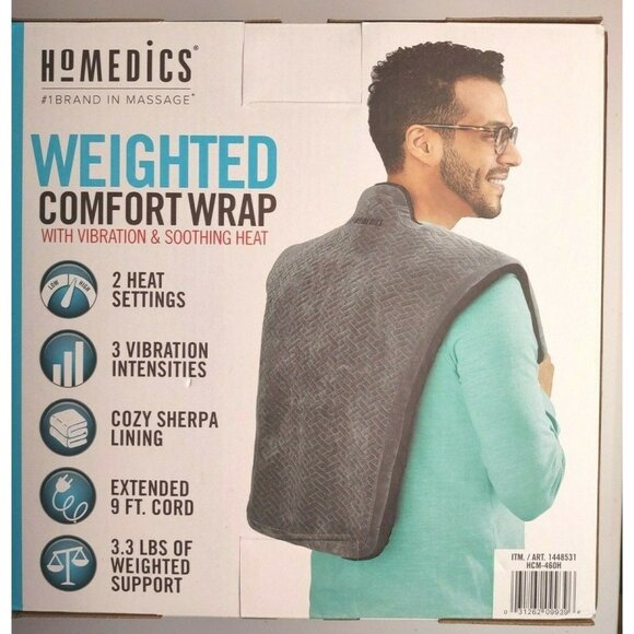 Homedics Weighted Comfort Wrap - Gray - Picture 2 of 9